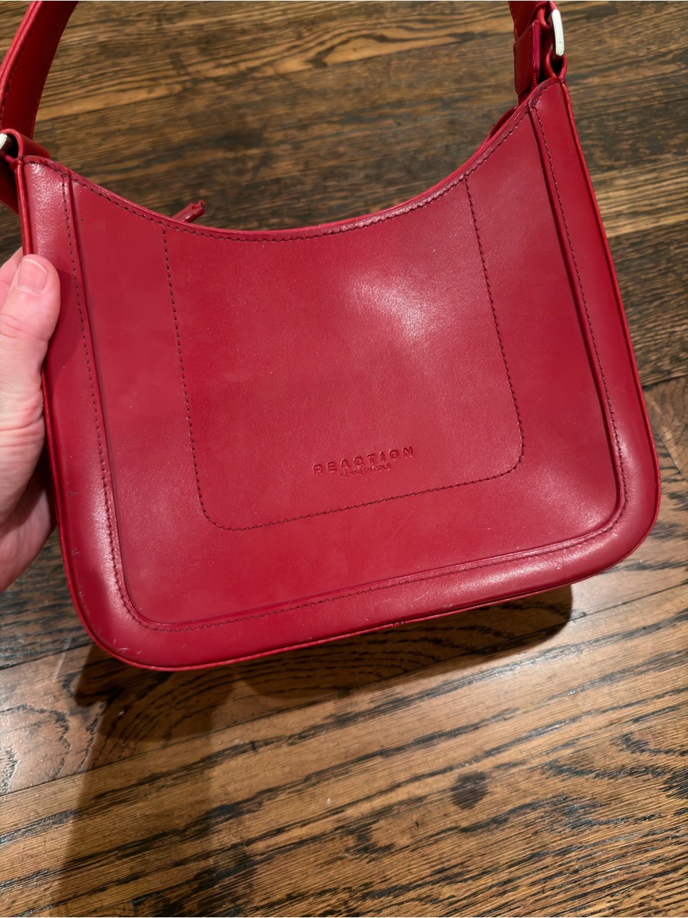 Red Leather Shoulder Bag - Picture 10 of 15